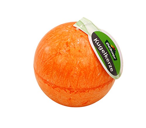 dehner-kugelkerze-8-cm-kerze-orange-6er-set-stearin-rustikal image 4