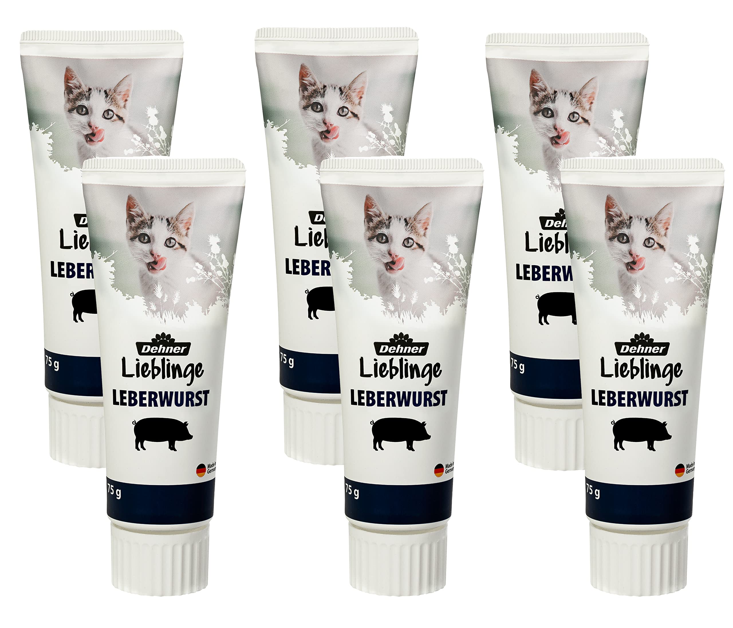 dehner-lieblinge-katzensnack-lachscreme-6x75g-zuckerfrei image 5