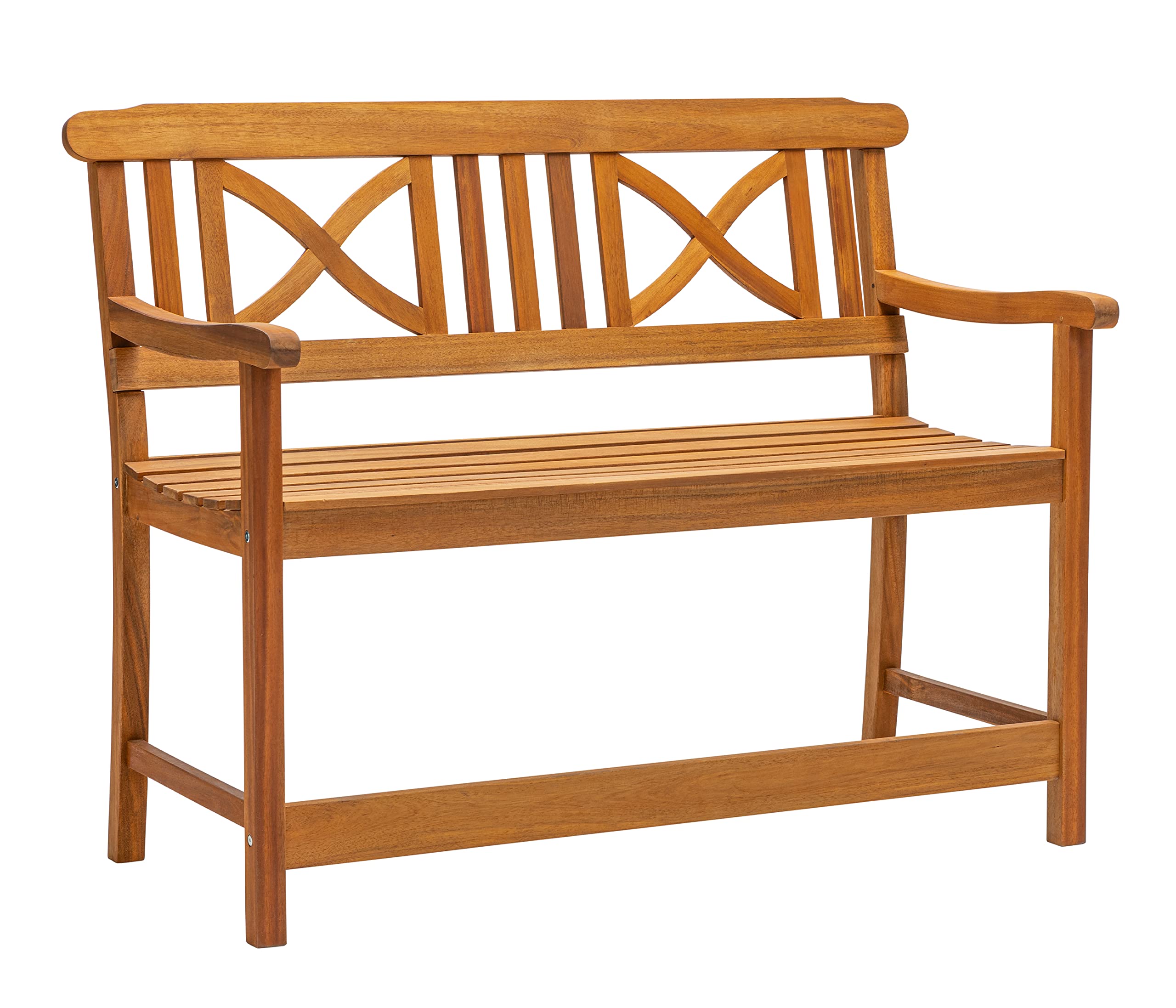 dehner-malm-gartenbank-2-sitzer-akazienholz-natur-128-cm image 1