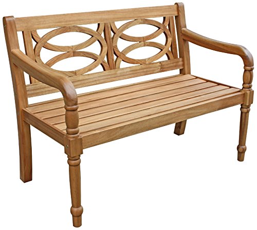 dehner-brighton-gartenbank-2-sitzer-holz-natur-115-cm image 1