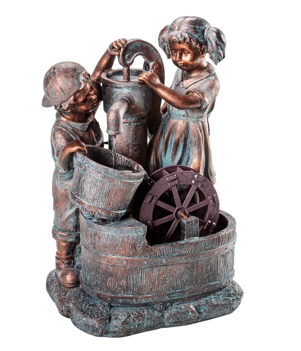 dehner-gartenbrunnen-lea-und-leon-led-6-l-polyresin image 1