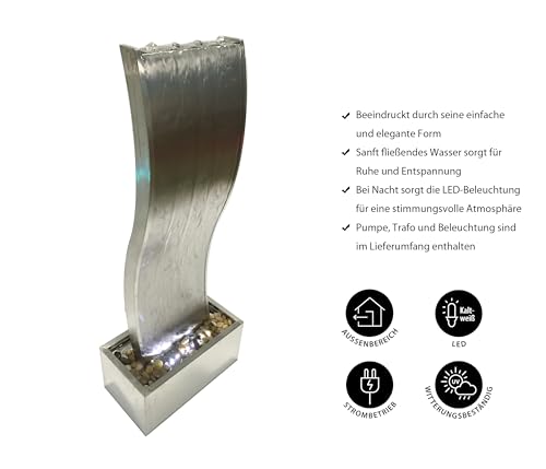 dehner-gartenbrunnen-curve-led-edelstahl-108-cm image 8