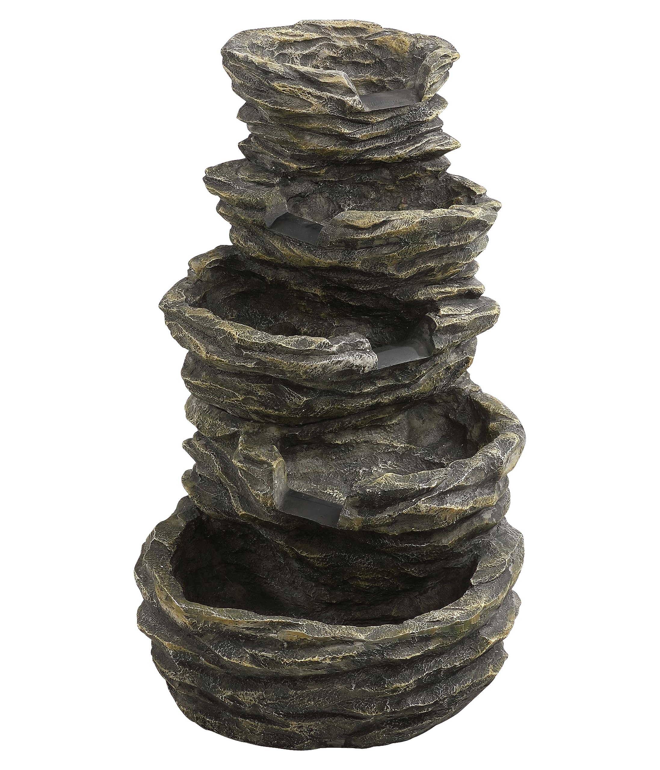 dehner-roccia-gartenbrunnen-mit-led-grau-34-liter image 2