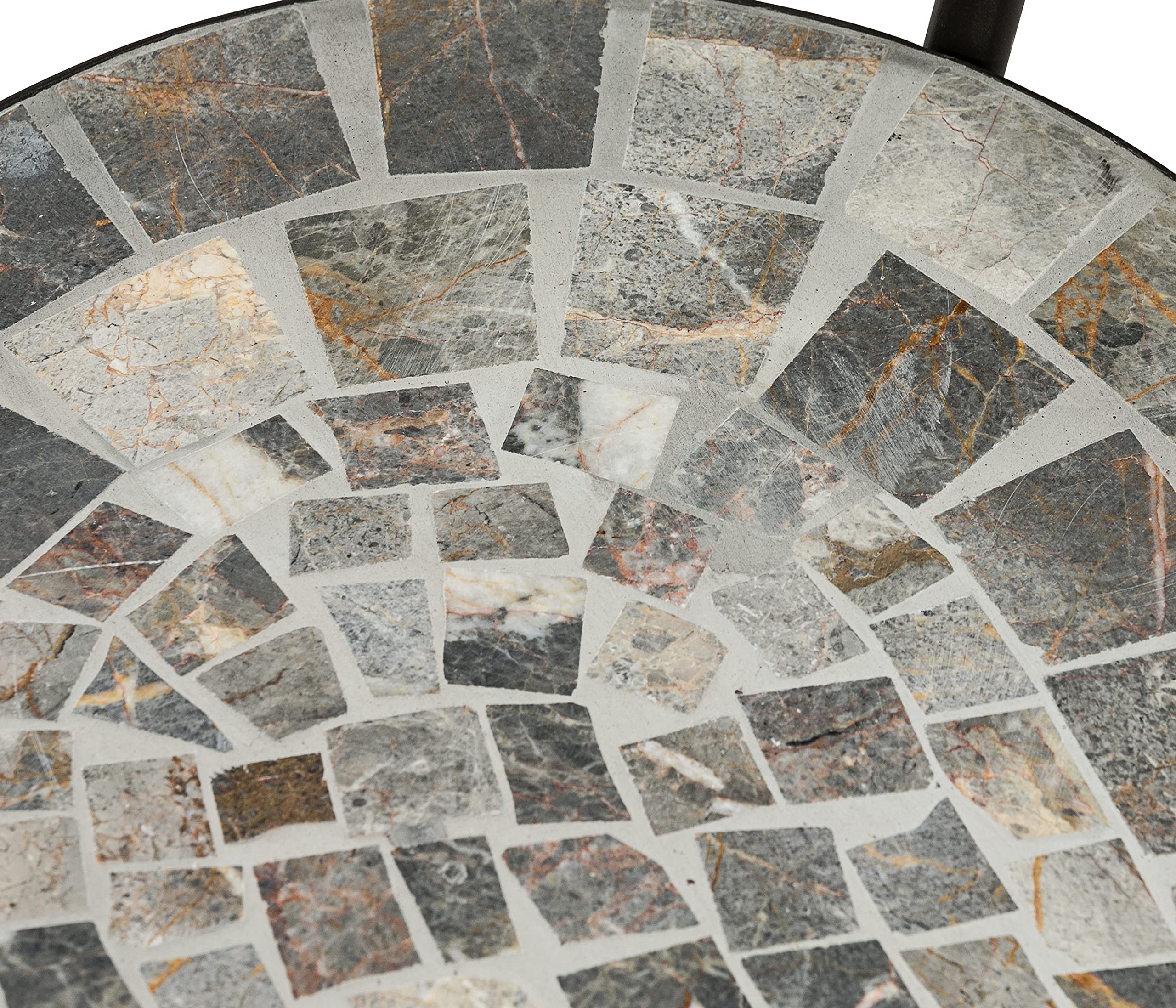 dehner-grazia-mosaikstuhl-eisen-grau-braun-90-cm image 8
