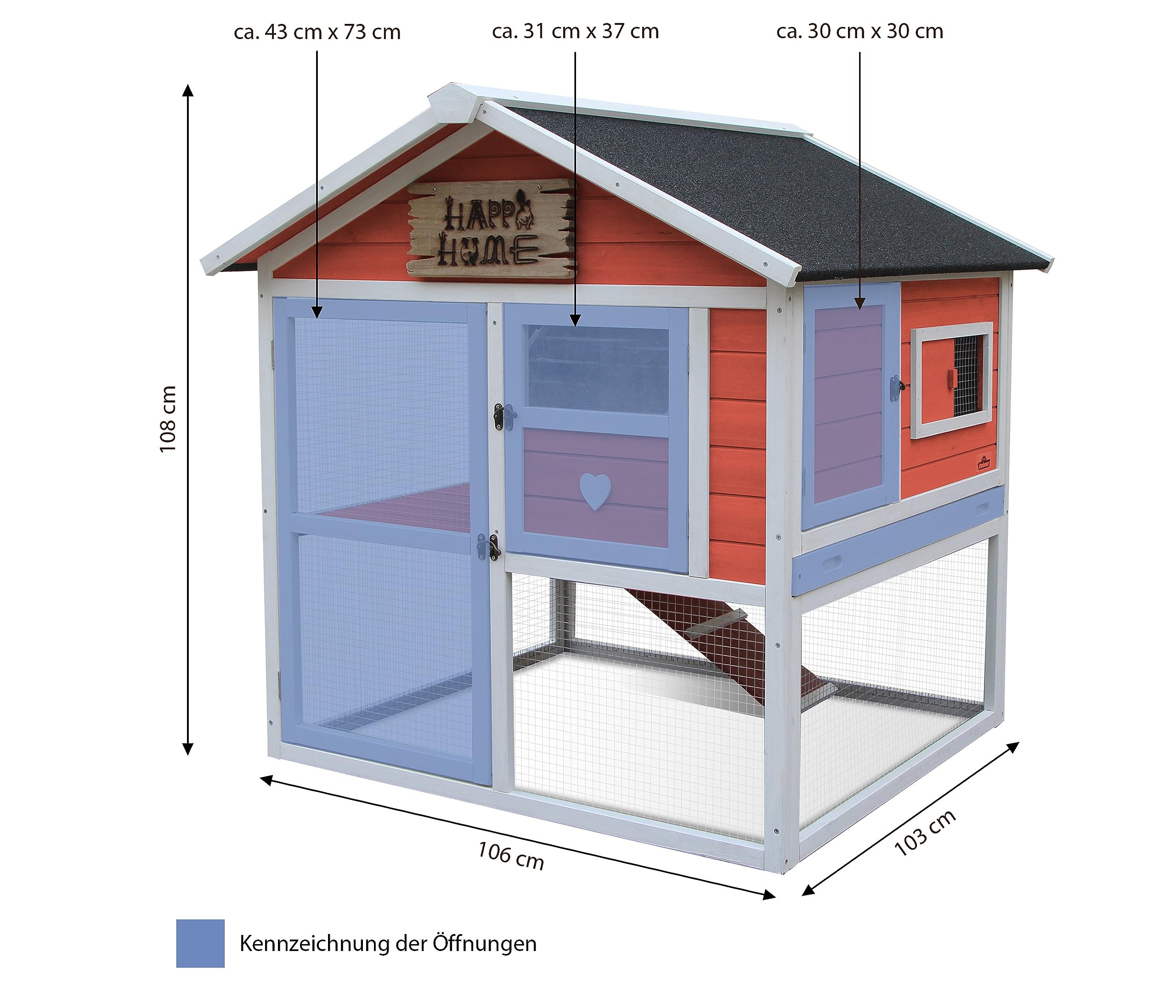 dehner-happy-home-palazzo-kaninchenstall-tannenholz-108cm image 5