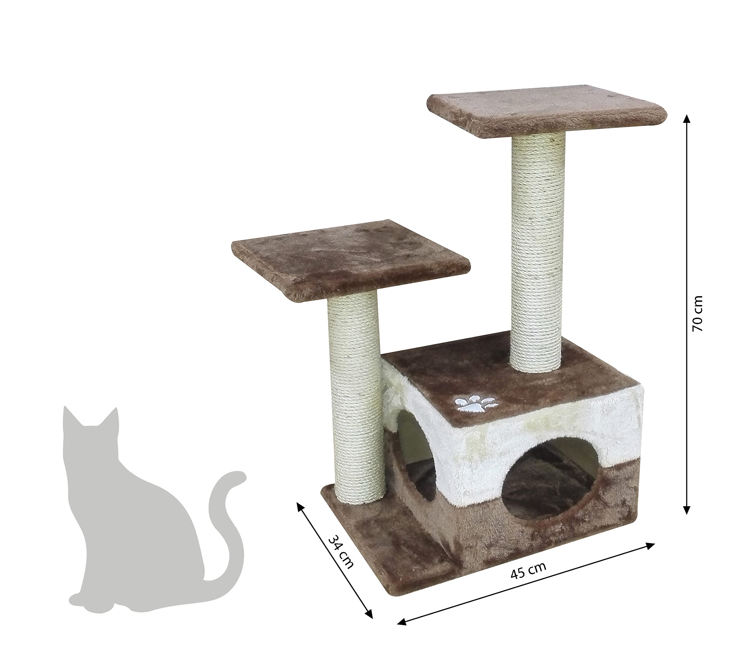 dehner-mia-katzen-kratzbaum-sisal-pl-sch-70-cm-beige image 3