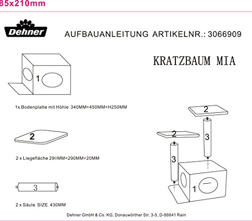 dehner-mia-katzen-kratzbaum-sisal-pl-sch-70-cm-beige image 8