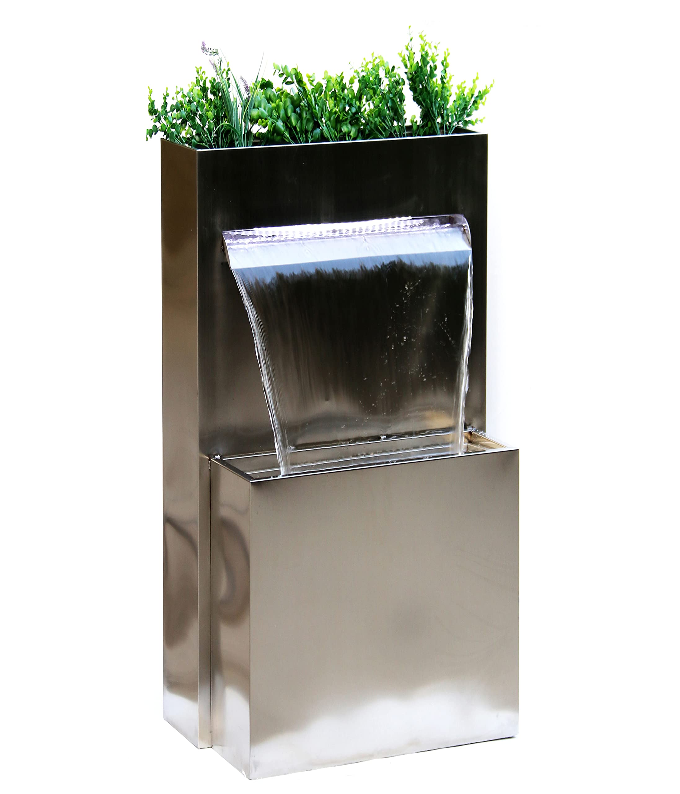 dehner-dallas-gartenbrunnen-edelstahl-89x46x44-silber-led image 2
