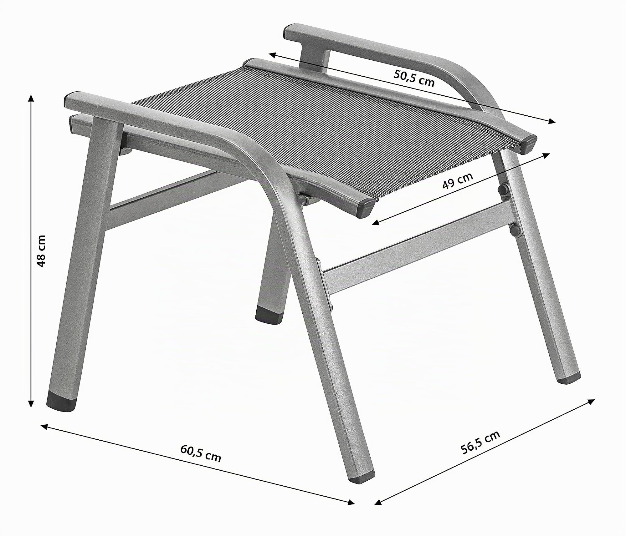 dehner-chicago-stapelhocker-alu-grau-56-8-cm-hocker image 3