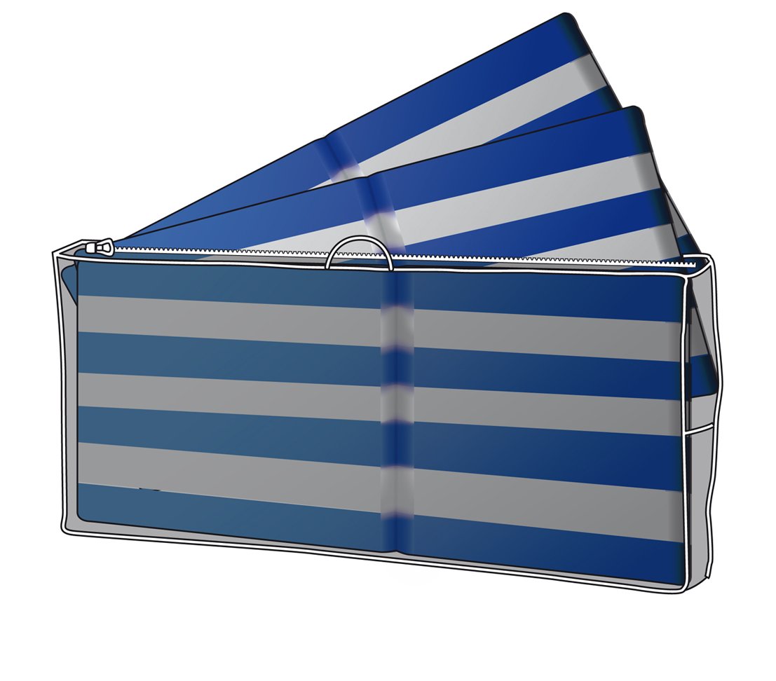 dehner-deluxe-schutzh-lle-polster-auflagen-125-cm-anthrazit-polyester image 1