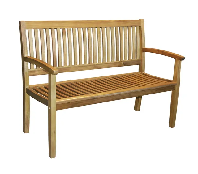 dehner-cardiff-gartenbank-2-sitzer-akazienholz-natur-120-cm image 1