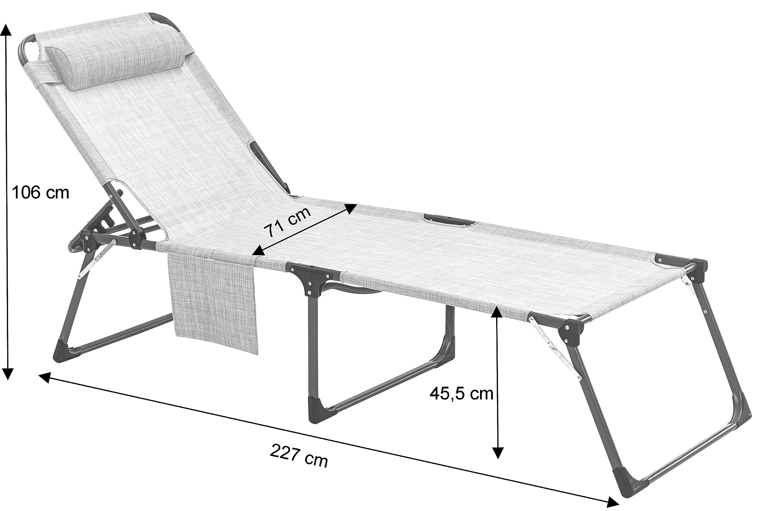 dehner-mallorca-gartenliege-textilene-dunkelblau-227cm-mit-kissen image 3