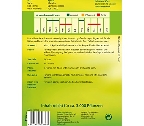 dehner-spinat-matador-gem-sesamen-5x70-g-ertragreich image 4