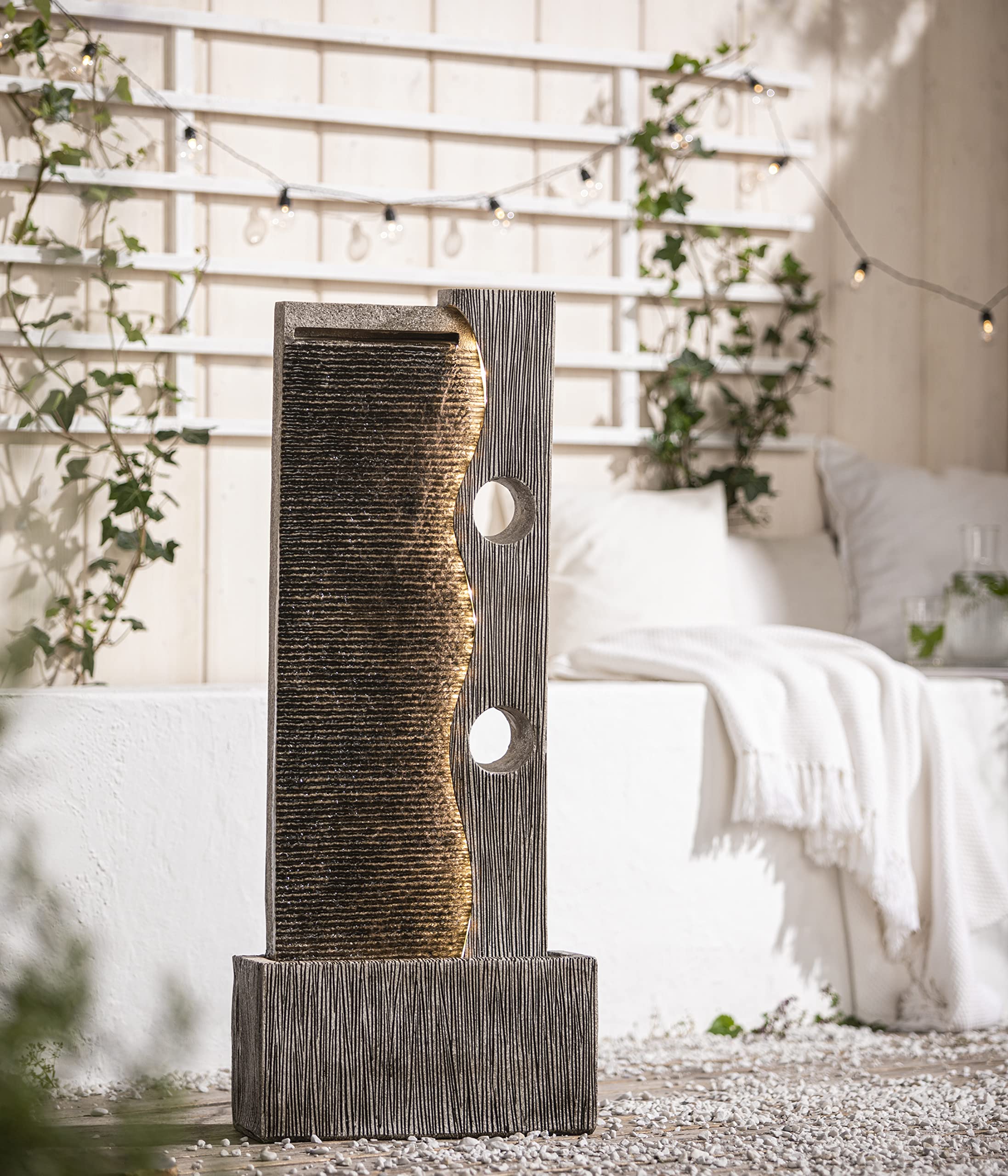 dehner-gartenbrunnen-eclipse-led-polyresin-grau-100-cm image 8