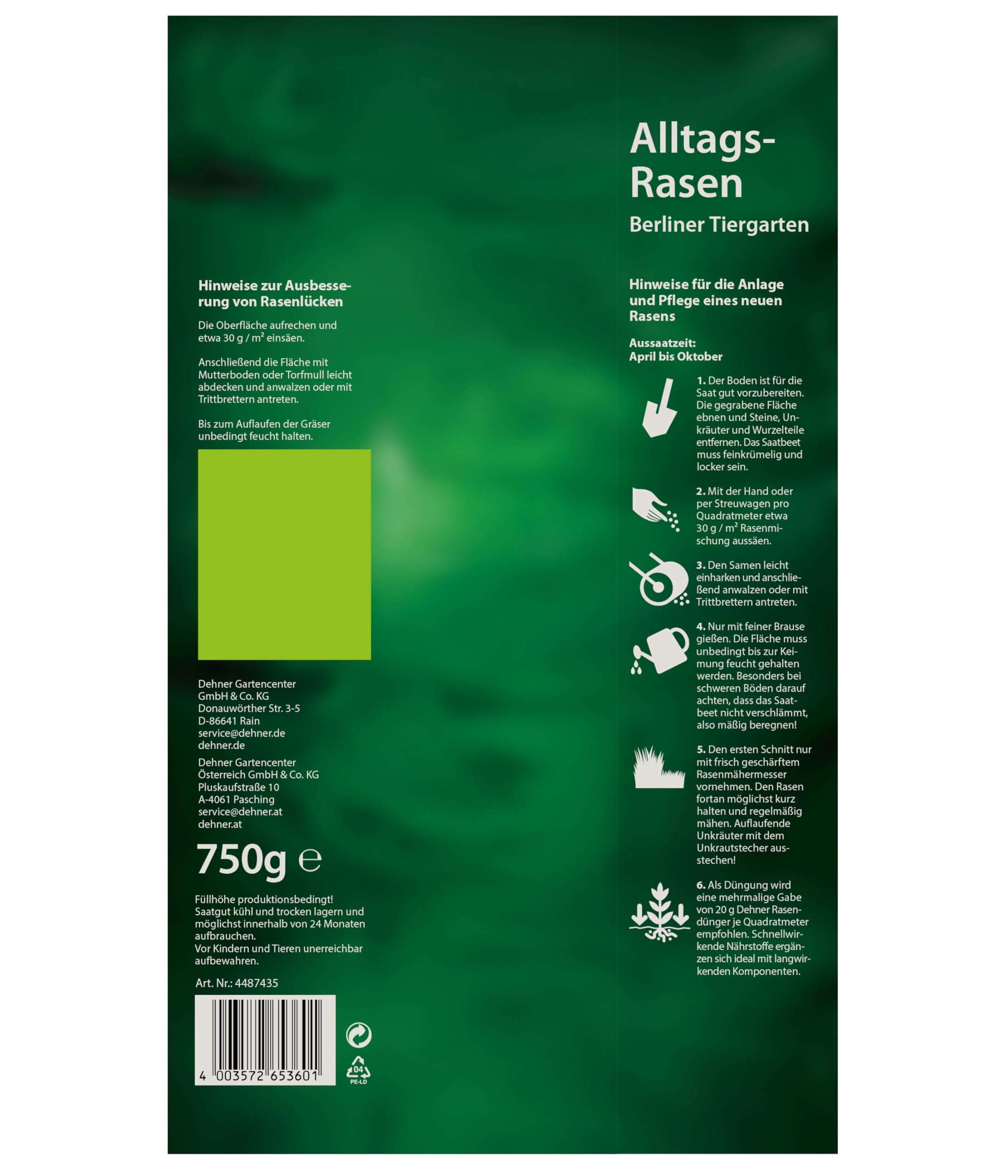 dehner-berliner-tiergarten-rasen-saatgut-750g-25qm-pflegeleicht image 2