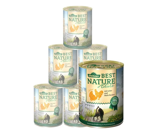 dehner-best-nature-adult-katzenfutter-gefl-gelleber-6x400-g image 1
