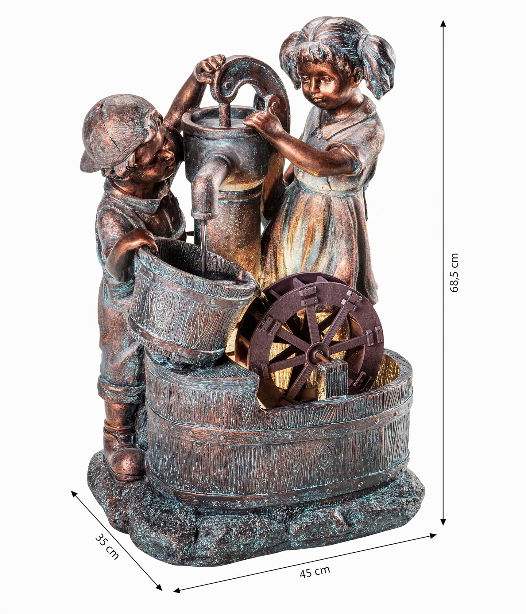 dehner-gartenbrunnen-lea-und-leon-led-6-l-polyresin image 5