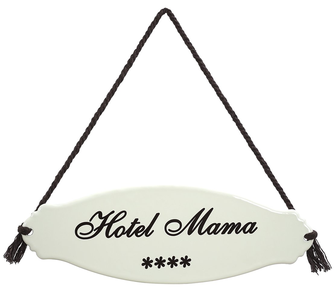 dehner-hotel-mama-gartenschild-stahl-wei-beige-emaille image 1