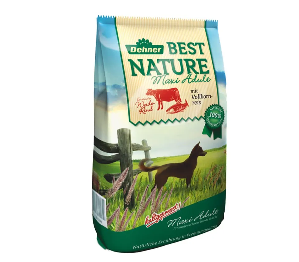 dehner-best-nature-hundefutter-maxi-adult-rind-5kg-kaltgepresst image 1