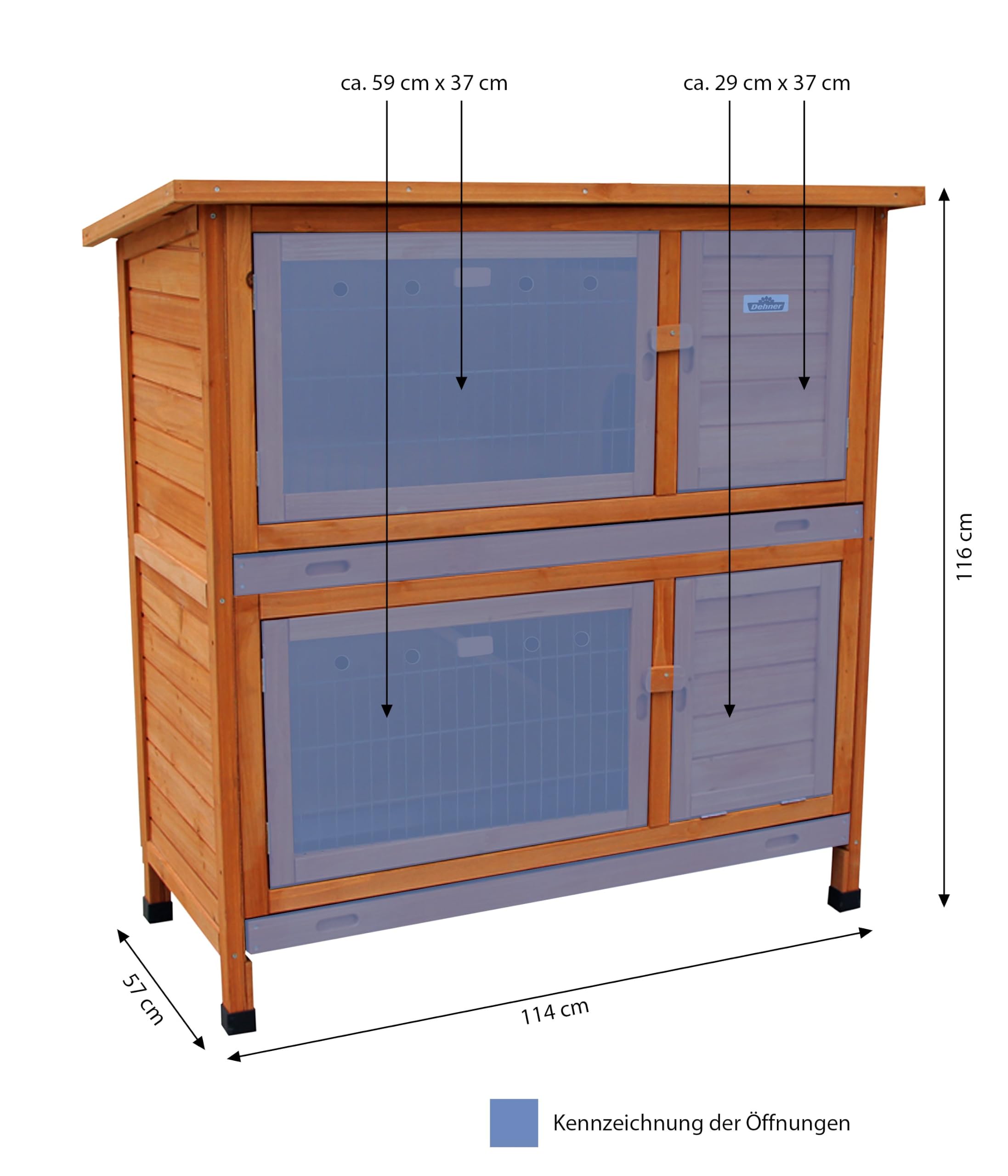 dehner-lieblinge-kaninchenstall-original-hasenstall-114-cm-isoliert image 4