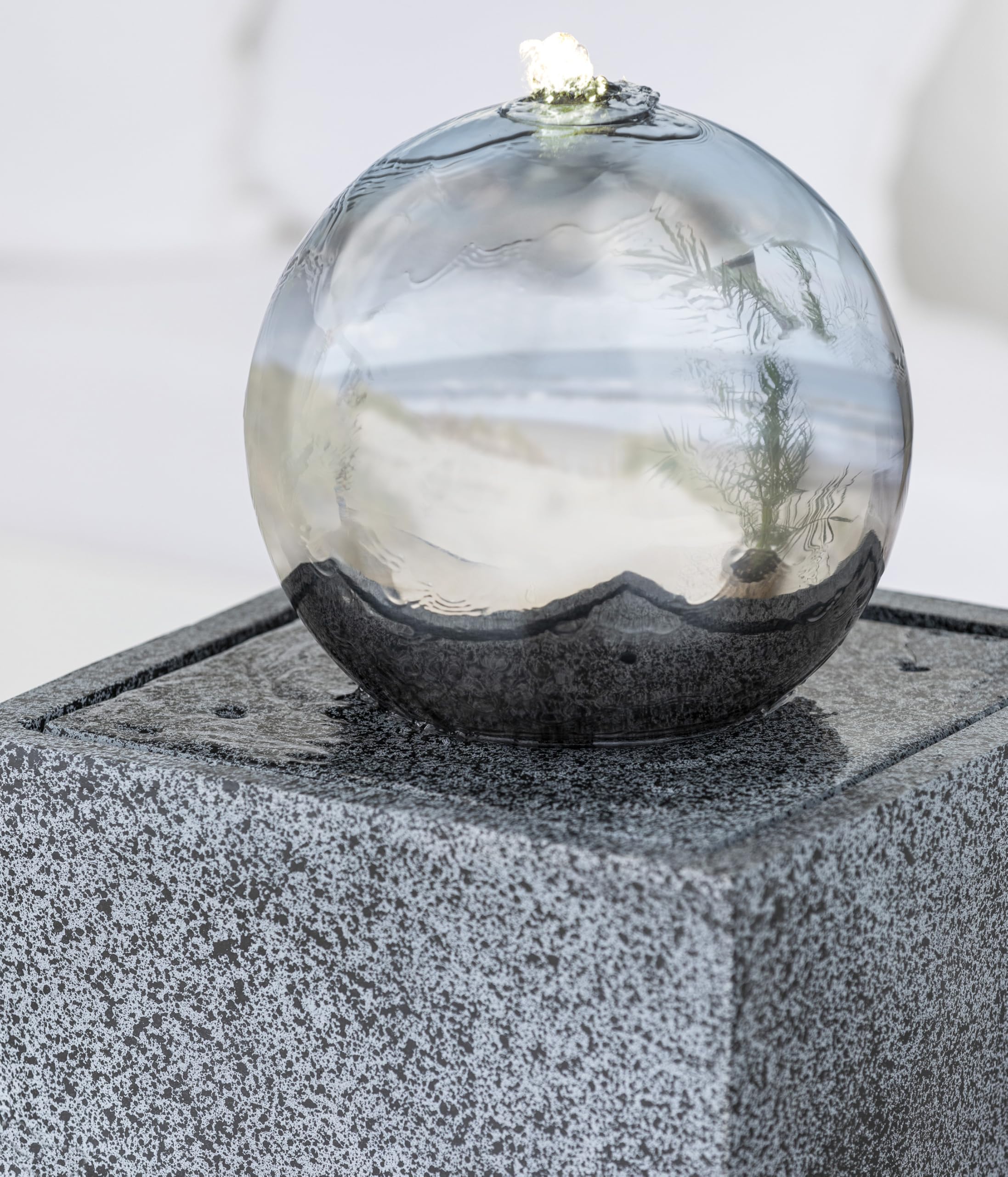 dehner-gartenbrunnen-kioto-led-edelstahl-83-cm-grau-12-l image 6
