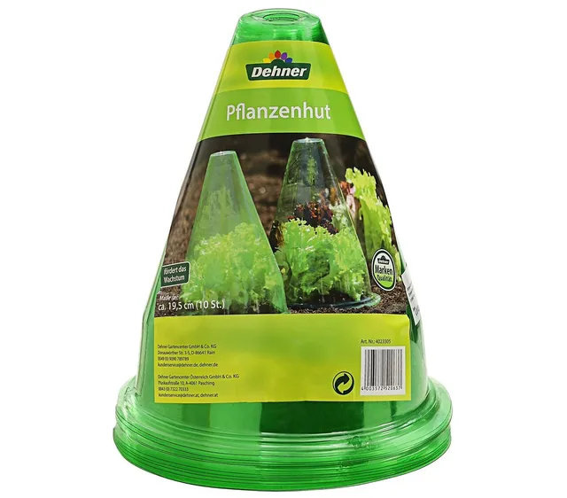 dehner-pflanzenhut-gr-n-kunststoff-10-st-ck-30-cm image 1