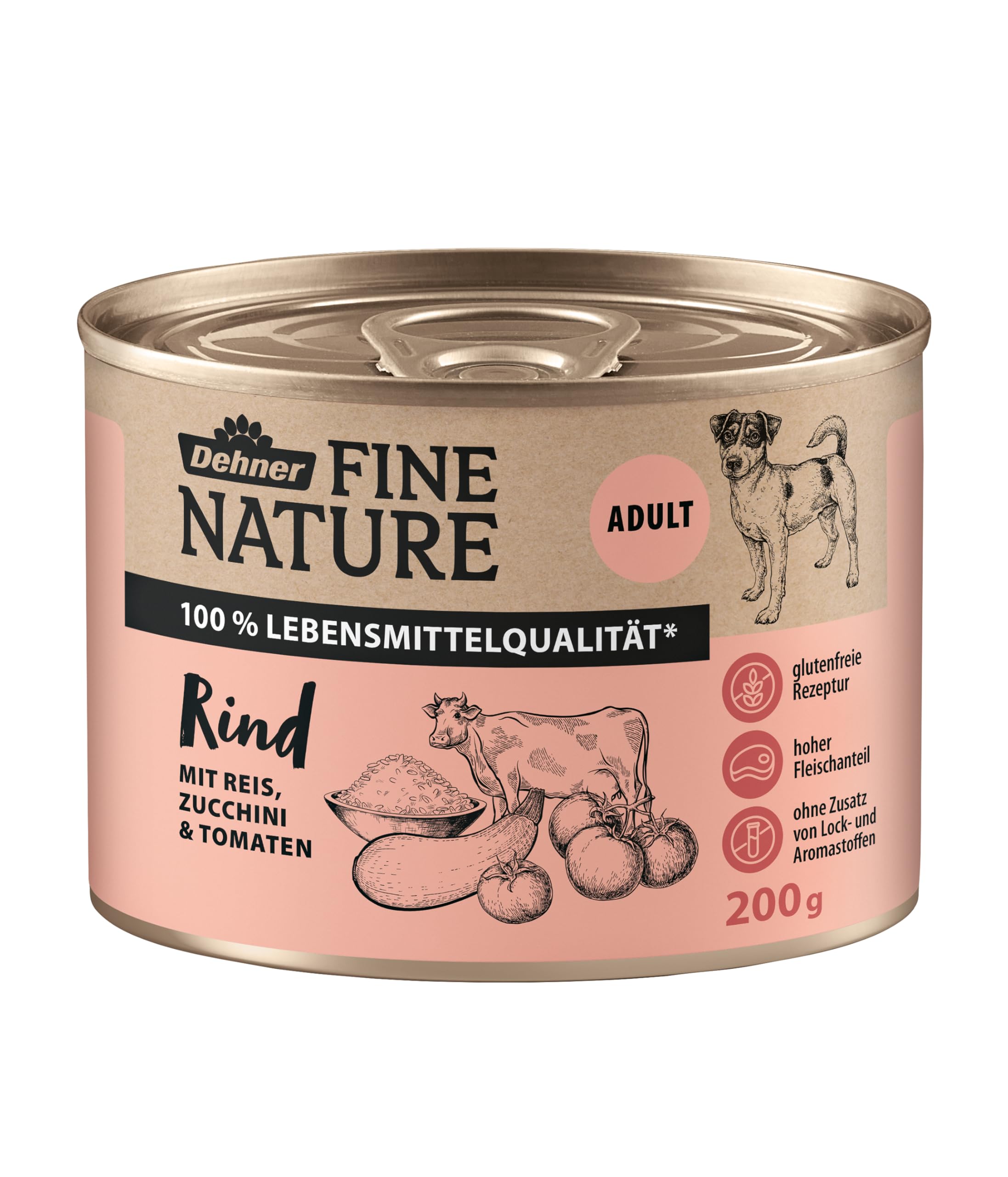 dehner-fine-nature-hundefutter-rind-nassfutter-6x200g image 2