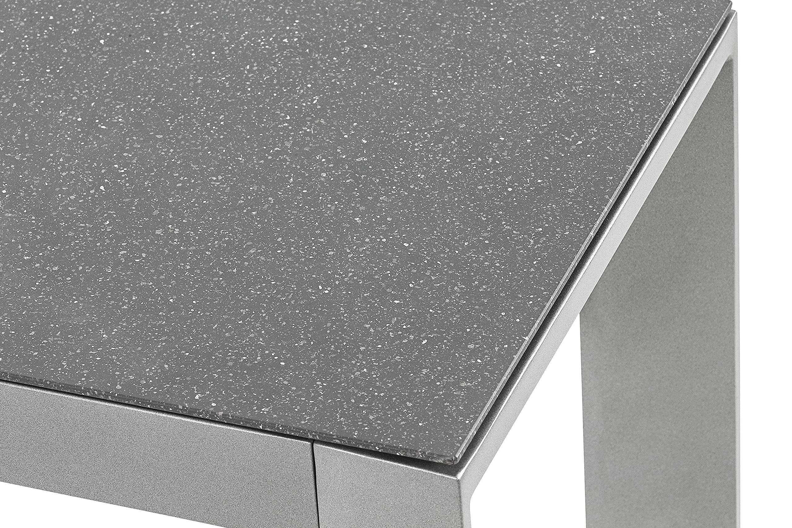dehner-chicago-tisch-schmal-aluminium-grau-133x42-cm image 5