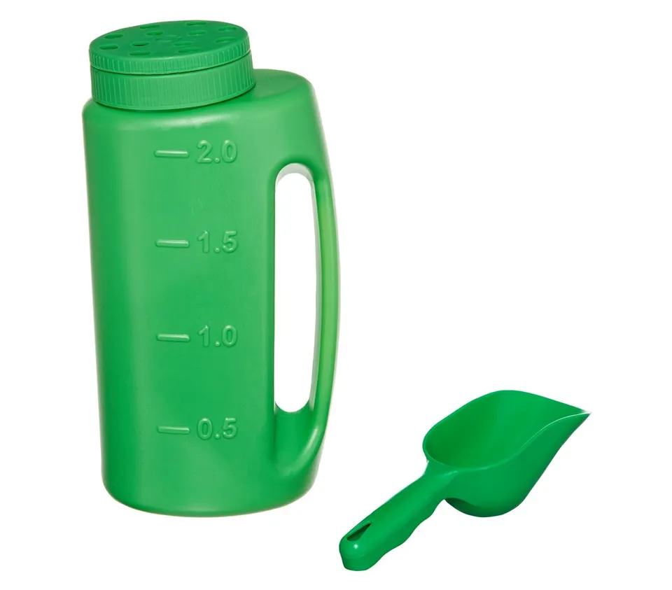dehner-streudose-streuer-gr-n-2-liter-mit-schaufel image 1