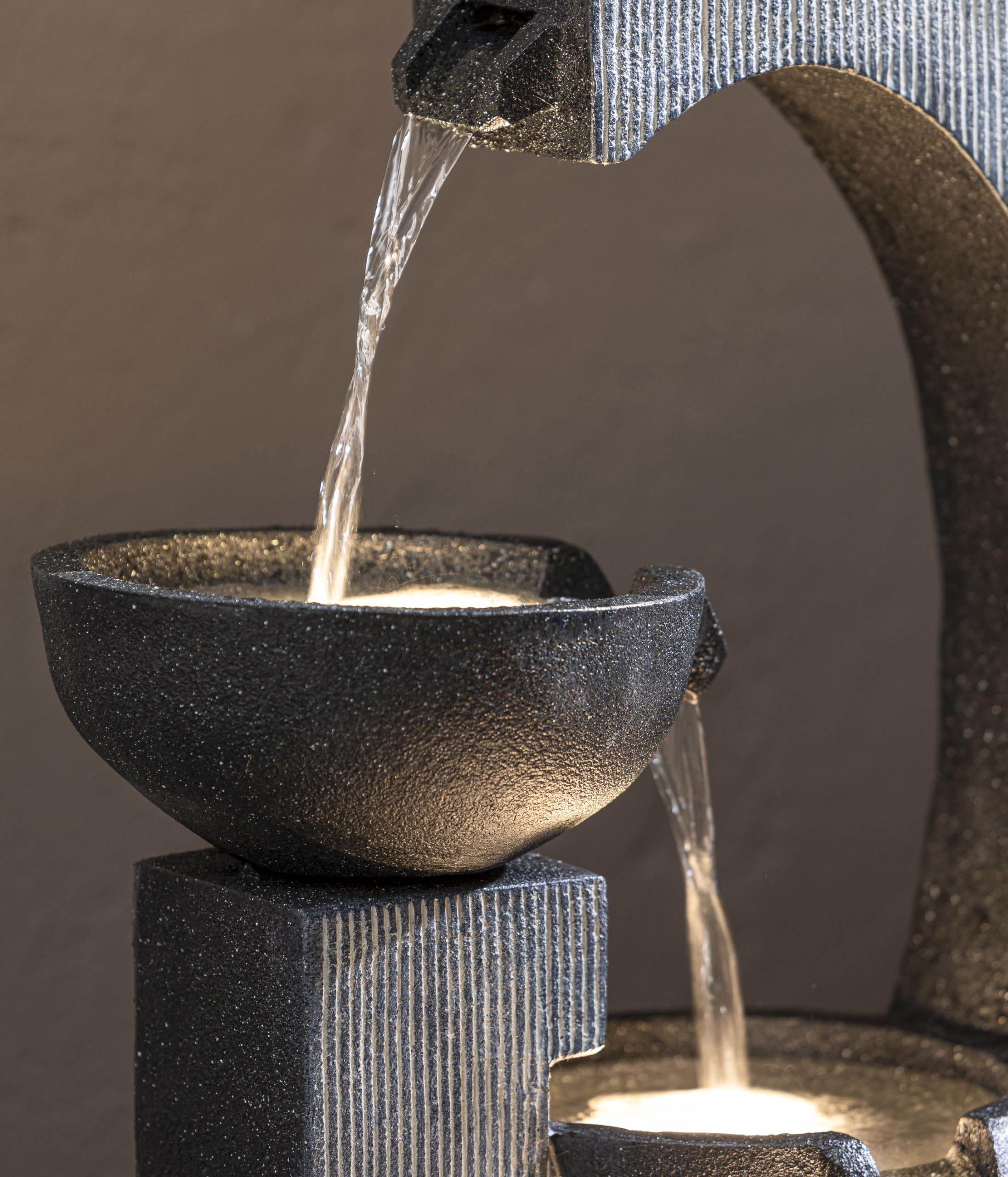 dehner-lorca-solarbrunnen-gartenbrunnen-led-polyresin-grau image 4
