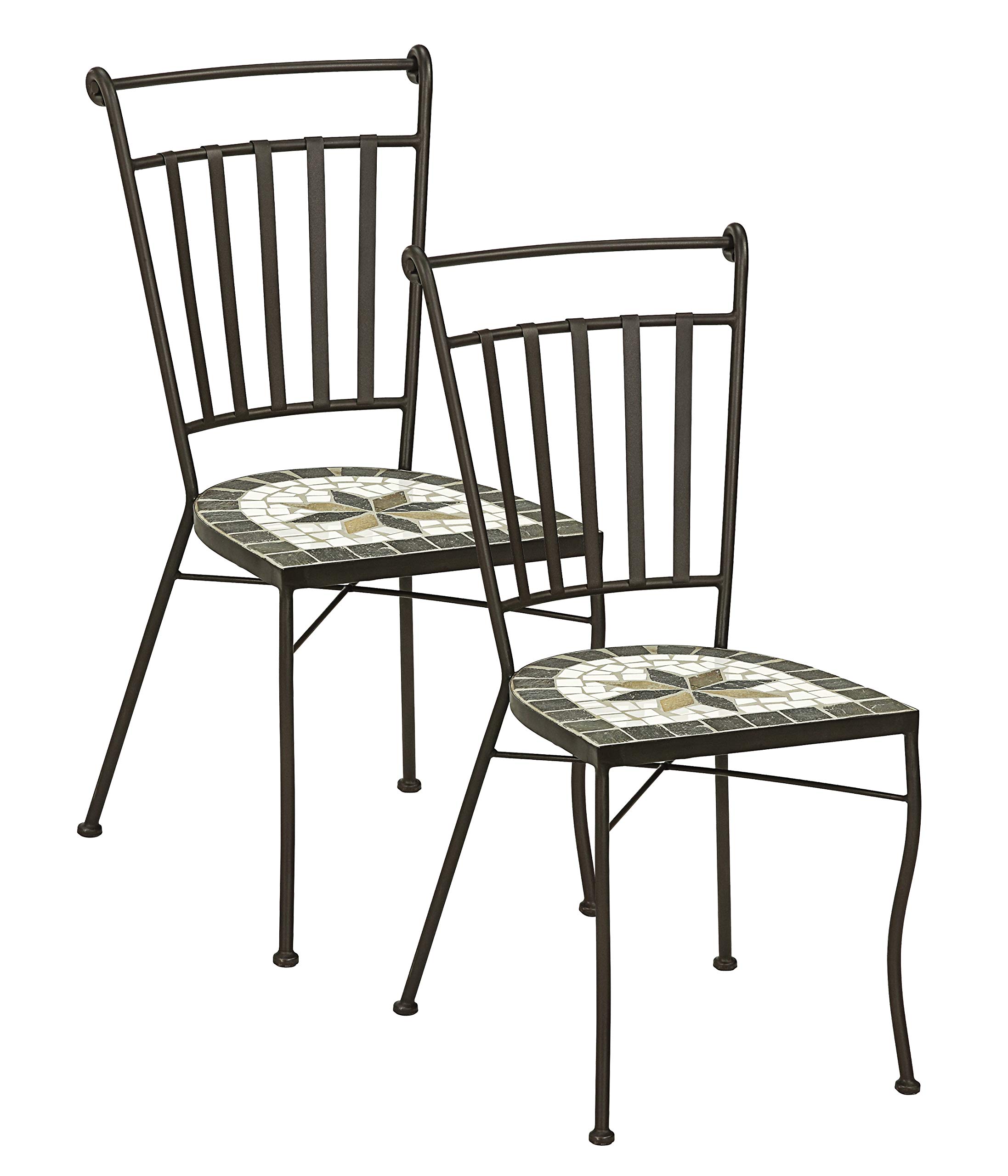 dehner-diana-mosaikstuhl-2er-set-metall-braun-grau-wei image 1