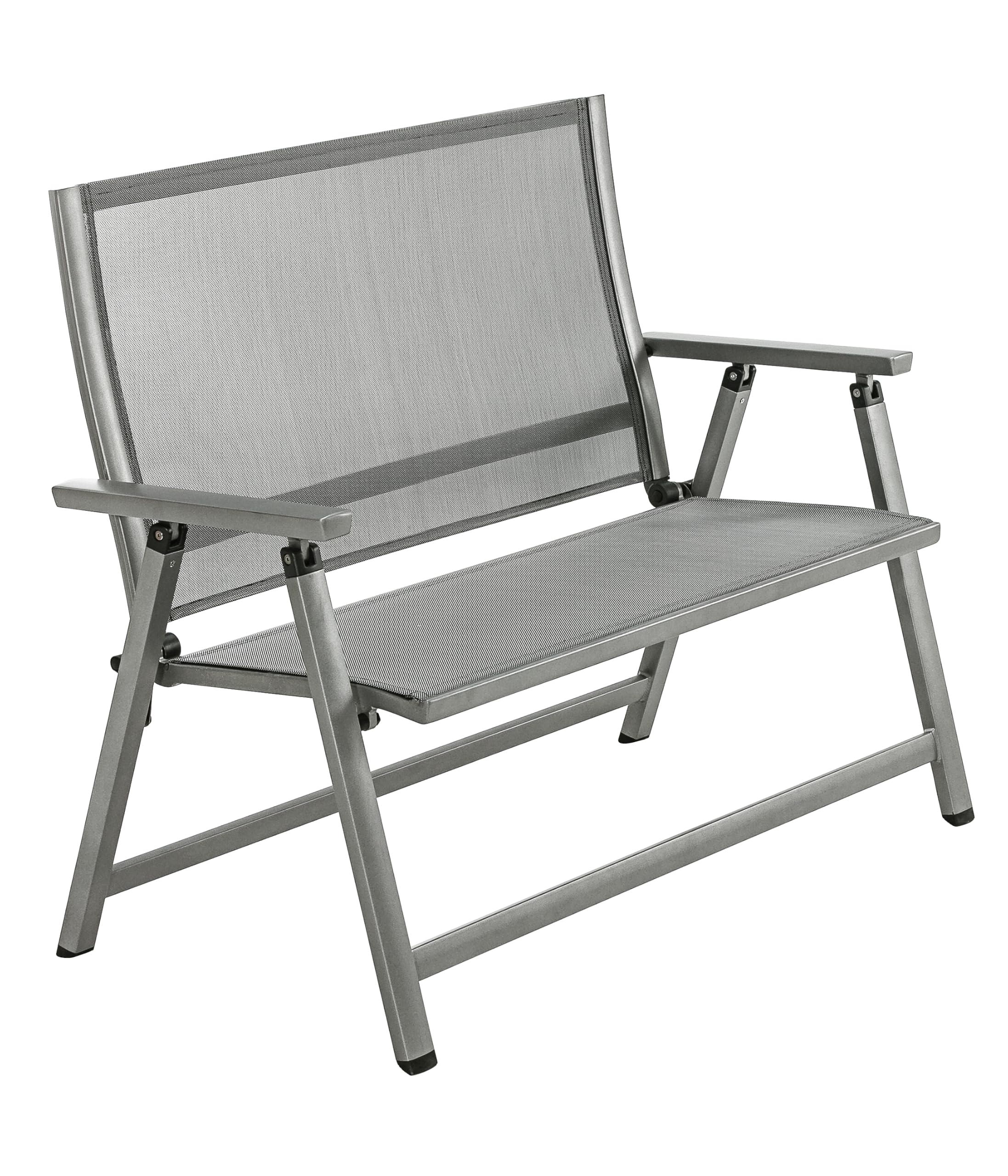 dehner-chicago-klappbank-2-sitzer-alu-textilene-106-cm image 1