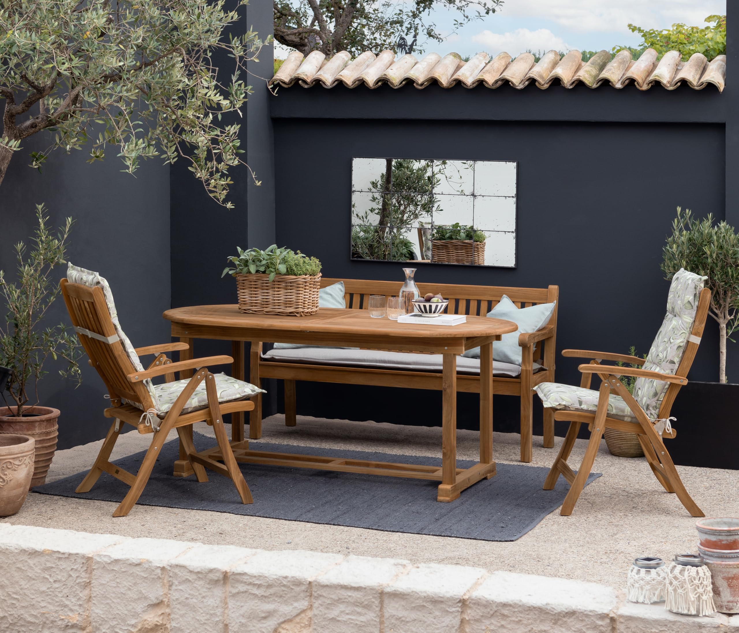 dehner-havanna-gartenbank-3-sitzer-teakholz-natur-160-cm image 2