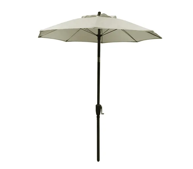 dehner-vido-sonnenschirm-150-cm-creme-aluminium image 1