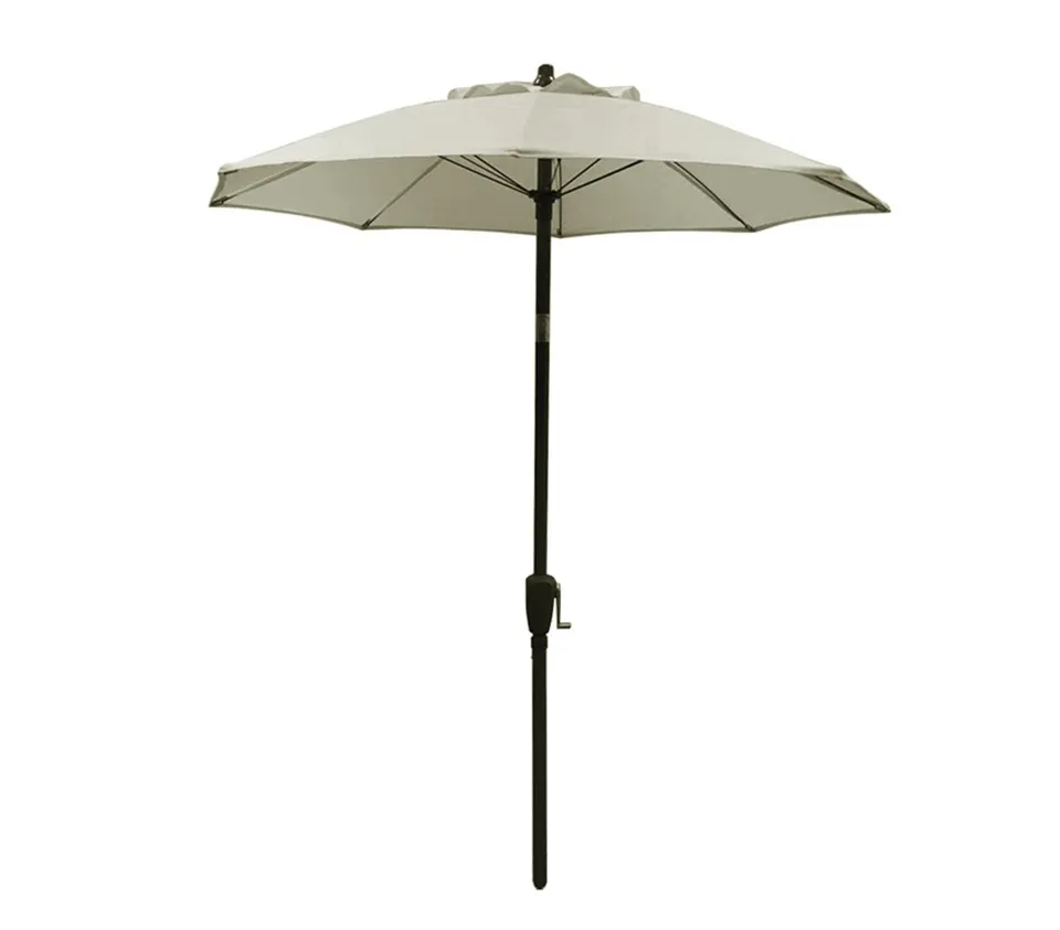 dehner-vido-sonnenschirm-150-cm-creme-aluminium image 1