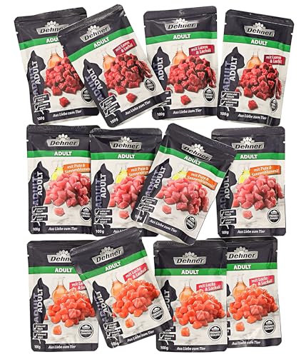 dehner-premium-adult-nassfutter-multipack-lamm-pute-lachs-12x100-g image 8