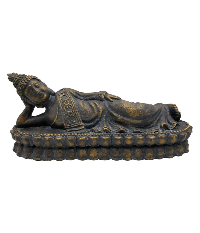 dehner-buddha-dekofigur-braun-gold-62-5x18x26-cm-magnesia image 1