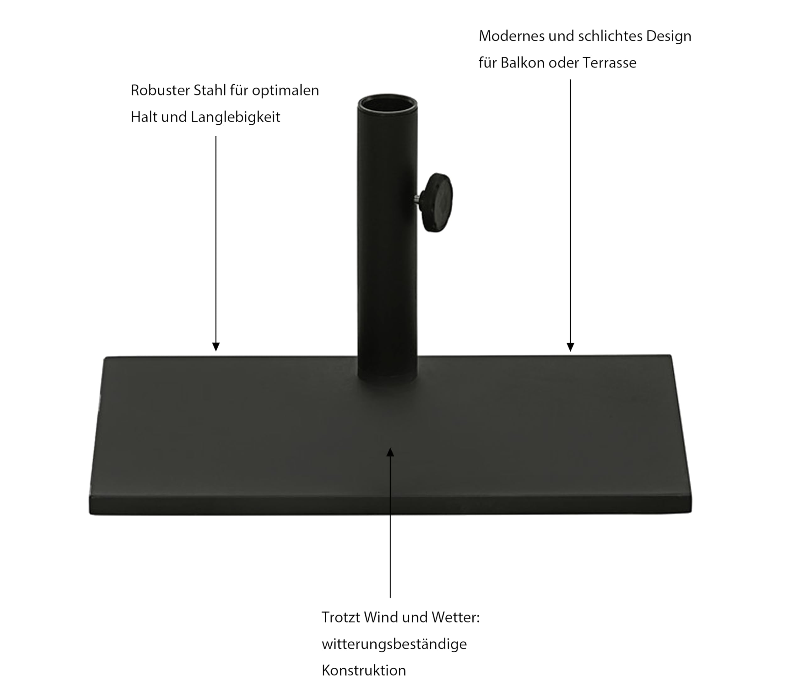 dehner-schirmst-nder-schwarz-20-kg-metall-sonnenschirmst-nder image 2