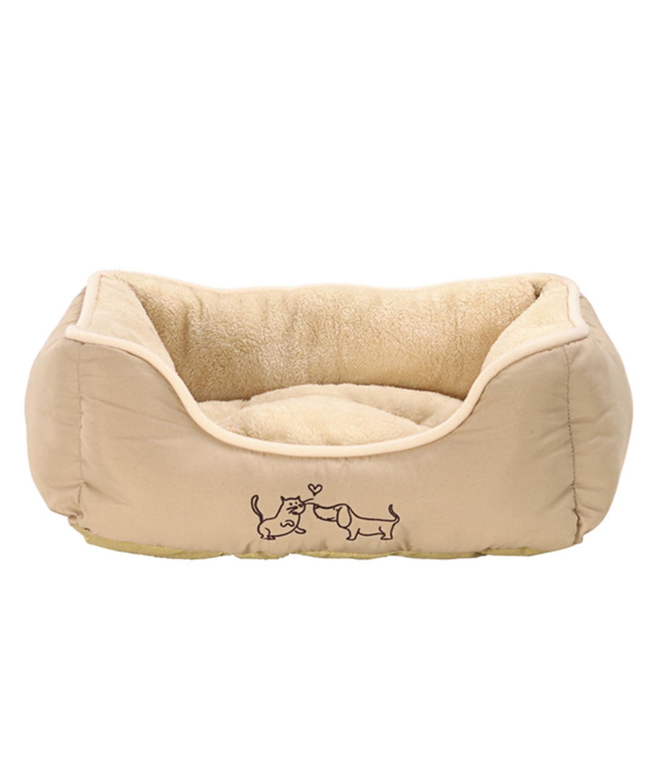 dehner-lieblinge-sammy-hundebett-beige-61x48x18-waschbar image 1