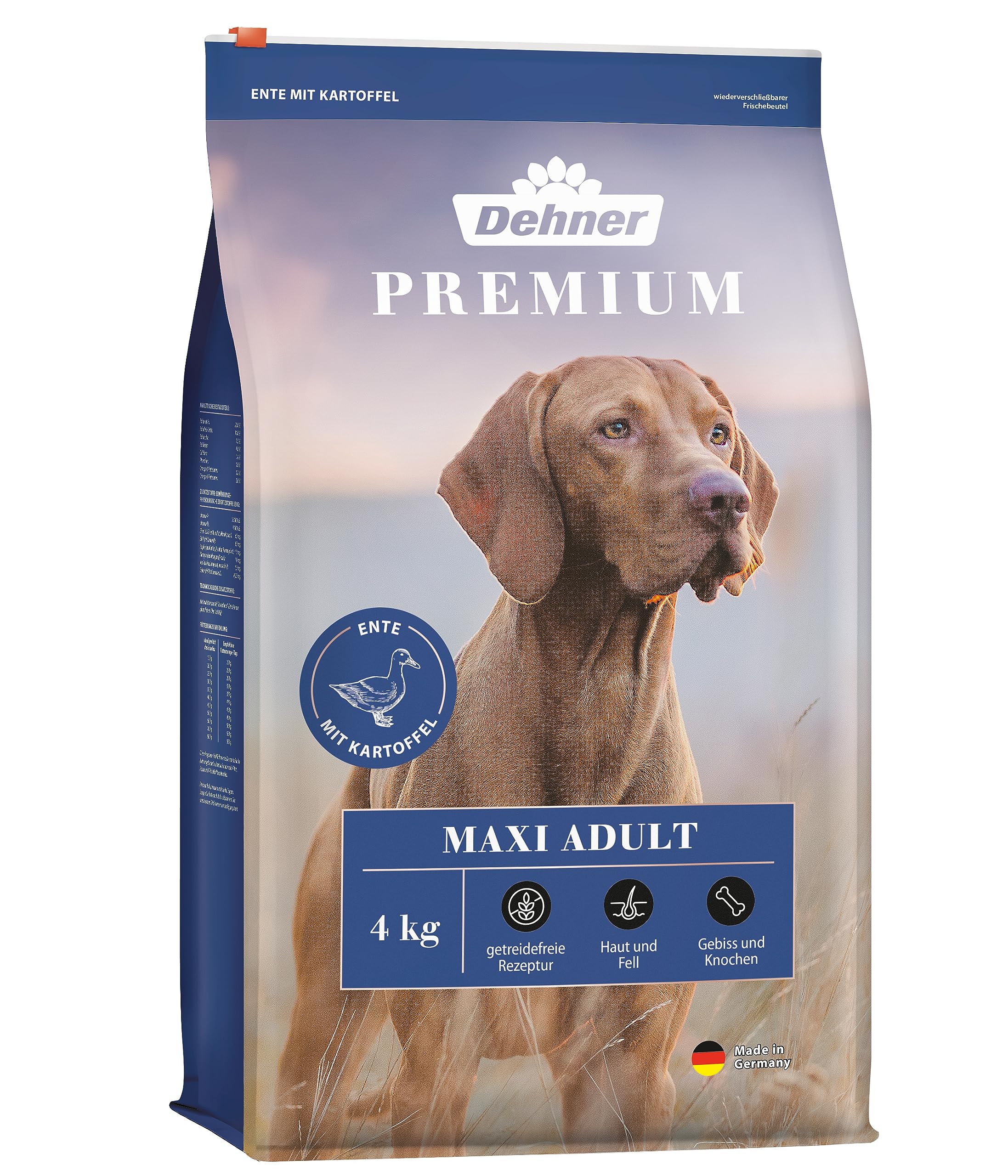 dehner-premium-maxi-adult-trockenfutter-ente-lamm-4-kg-getreidefrei image 1