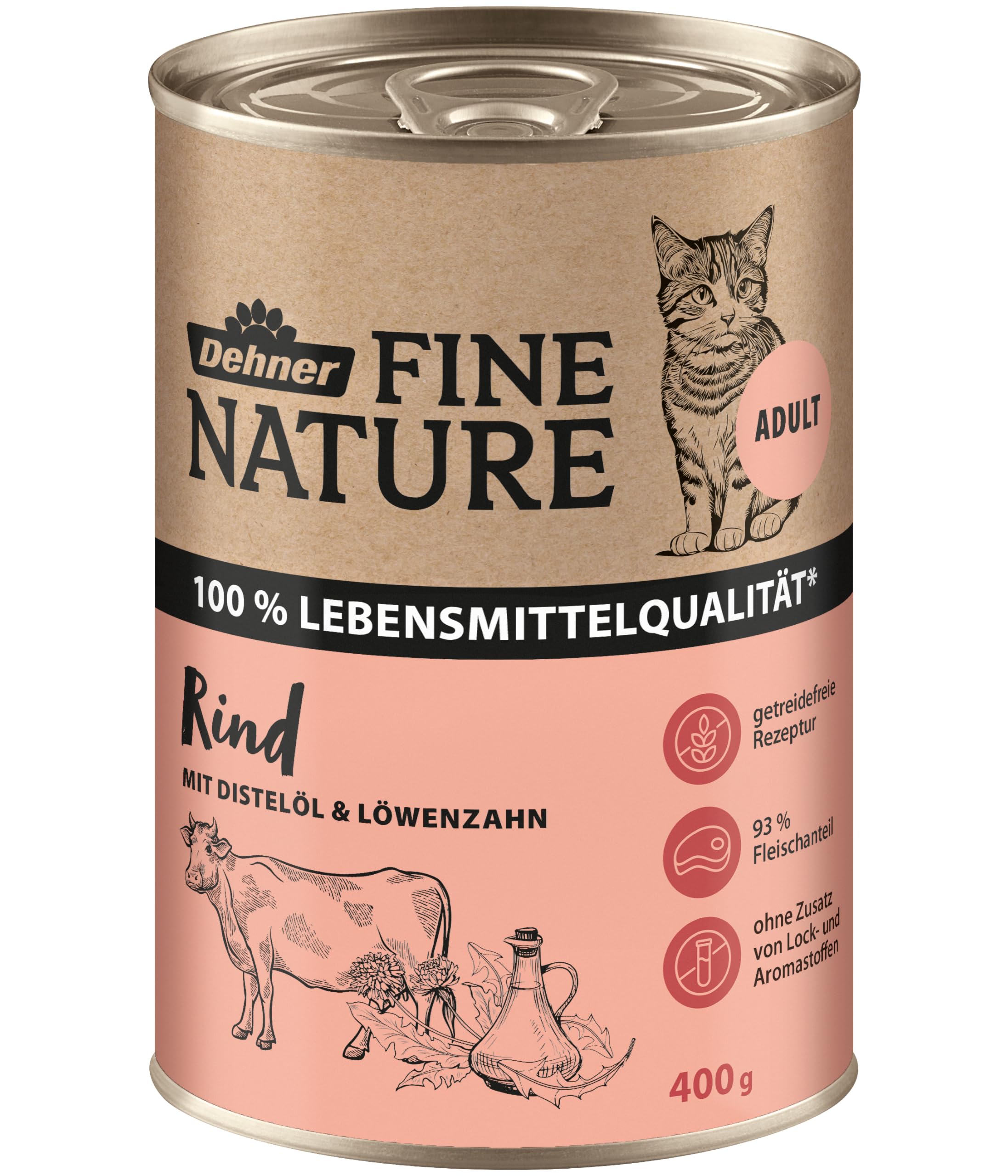 dehner-fine-nature-adult-katzenfutter-rind-2-4-kg-getreidefrei image 2