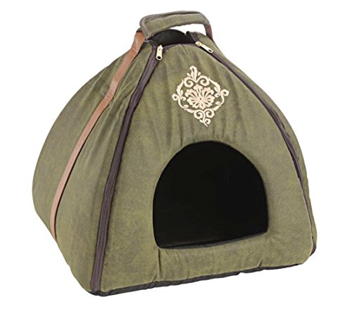 dehner-livingston-hunde-und-katzenh-hle-olivgr-n-47-cm-waschbar image 2