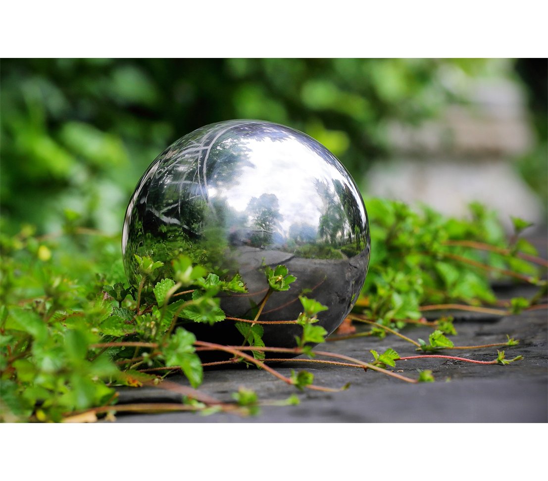 dehner-edelstahlkugel-gartenkugel-14-cm-silber-wetterfest image 3