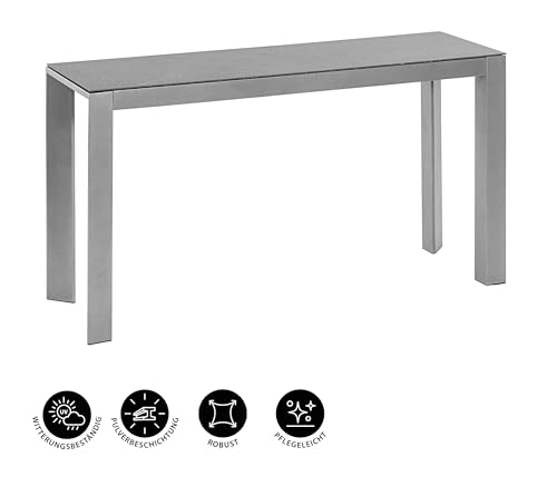 dehner-chicago-tisch-schmal-aluminium-grau-133x42-cm image 8