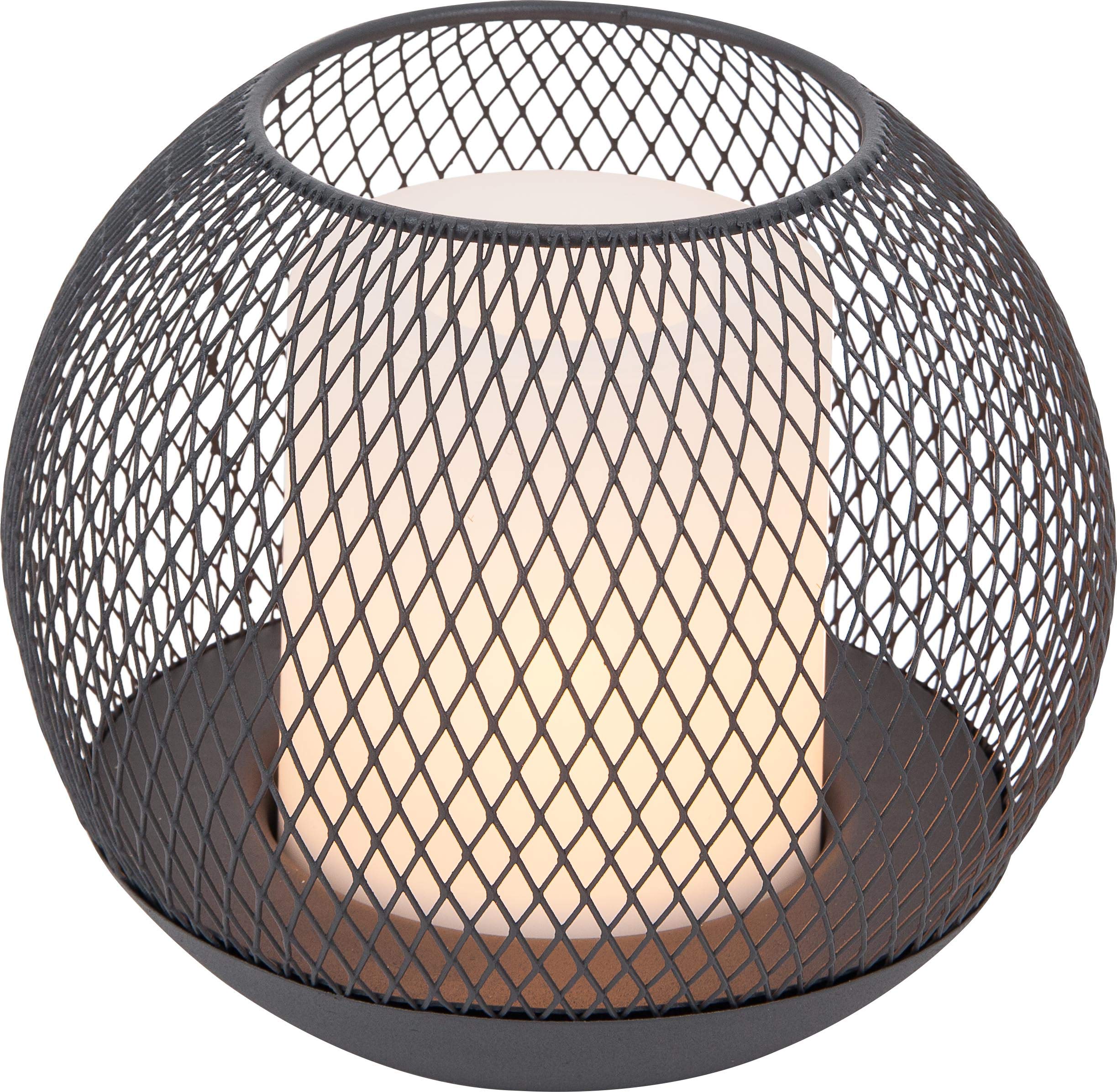 dehner-solarkugel-15-cm-solarleuchte-warmwei-grau image 2