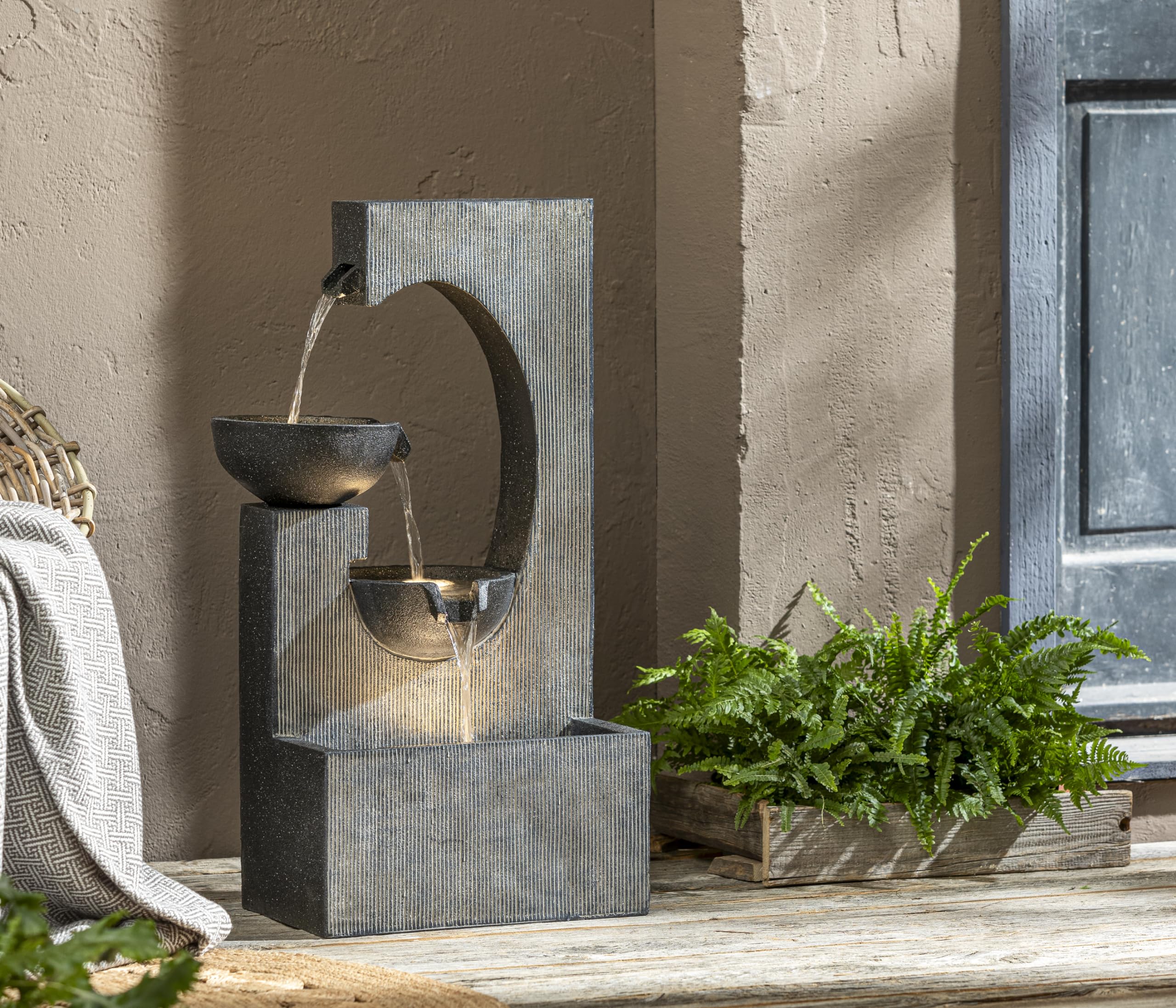 dehner-lorca-solarbrunnen-gartenbrunnen-led-polyresin-grau image 5