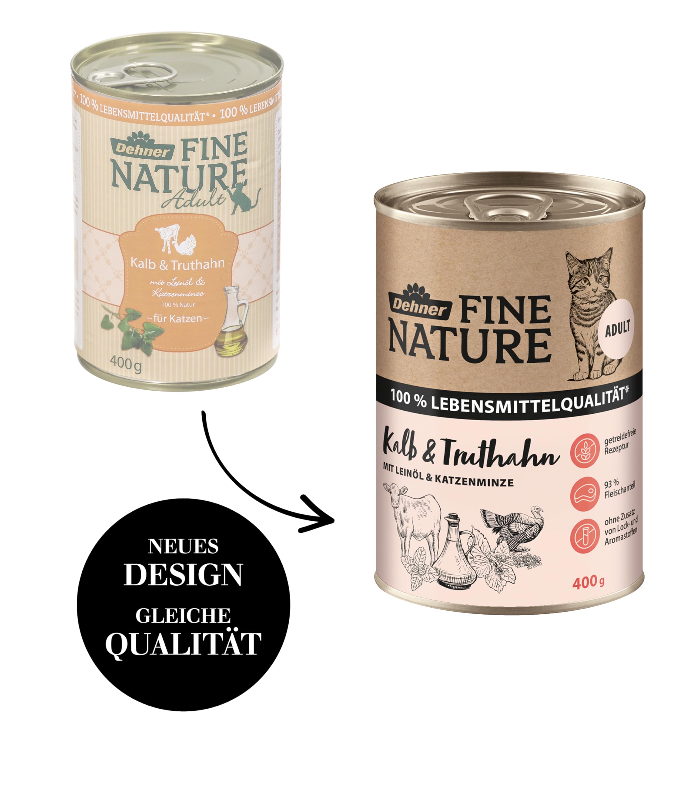 dehner-fine-nature-adult-nassfutter-kalb-truthahn-6x400-g image 4
