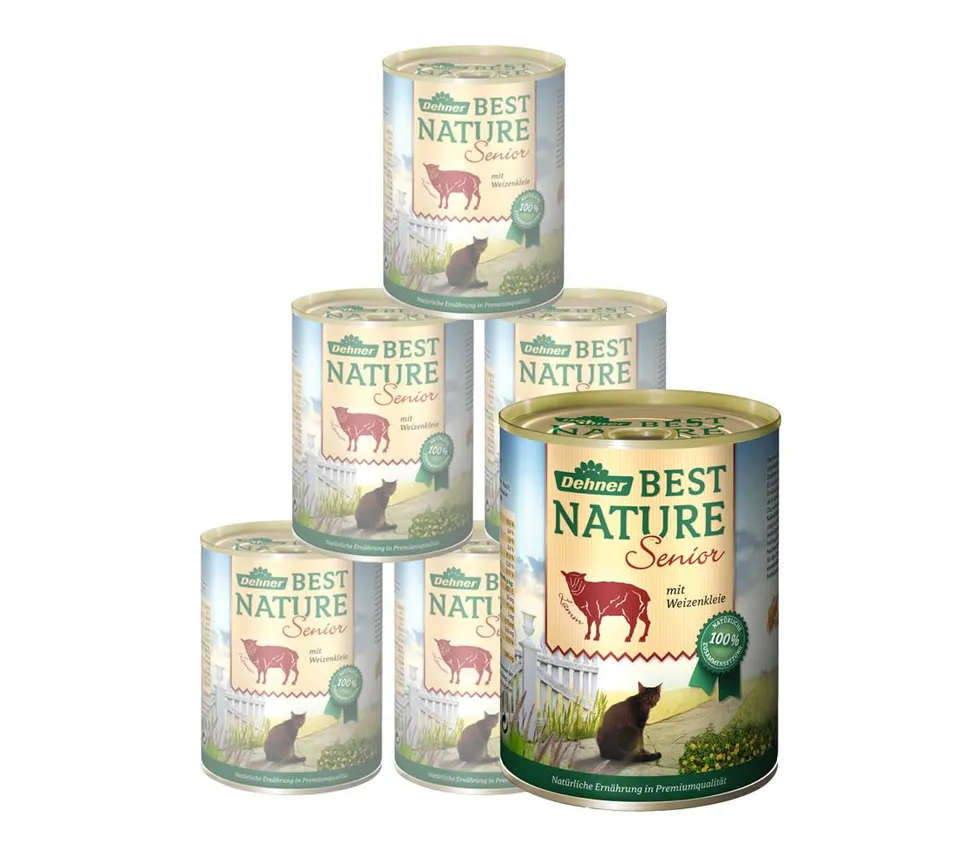 dehner-best-nature-senior-katzenfutter-lamm-6x400g-nass image 1