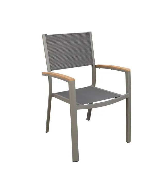 dehner-colmar-stapelstuhl-teak-anthrazit-87x57x62-cm image 1