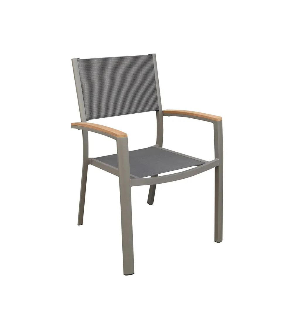 dehner-colmar-stapelstuhl-teak-anthrazit-87x57x62-cm image 1